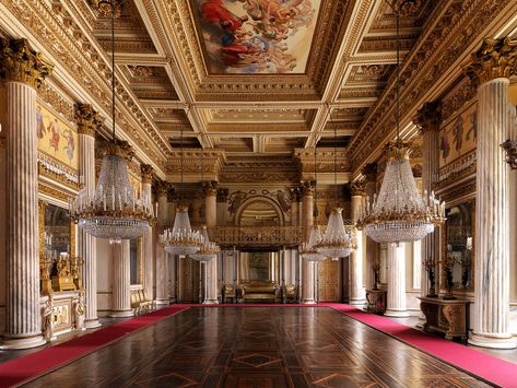 Royal Castles Interior, French Castle Interior, Palatial Interiors, Palace Ballroom, French Palace, Georgian Interiors, Palace Interior, Old Manor, French Castles