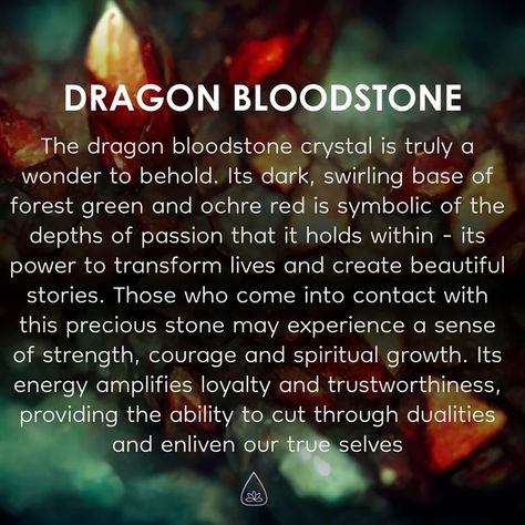 Unleash the primal strength of Dragon Bloodstone. This powerful gem combines the grounding properties of green jasper with the rejuvenating energy of red hematite. Channel your inner warrior and conquer any challenge with Dragon Bloodstone by your side. 🐉💚 . . . . . . . . #DragonBloodstone #InnerStrength #Grounding #Rejuvenation#tarotwithrama#tarot#otphicstones#crystals Nature, Crystals For Fire Signs, Dragon Bloodstone Meaning, Dragons Blood Crystal Meaning, Bloodstone Meaning, Witch Stones, Dragon Bloodstone, Dragon Energy, Best Healing Crystals