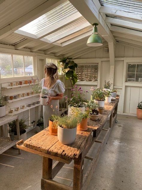 Backyard Greenhouse, Greenhouse Gardening, Potting Shed, House Goals, Farm Gardens, Garden Shed, Dream Garden, Garden Planning, Farm Life