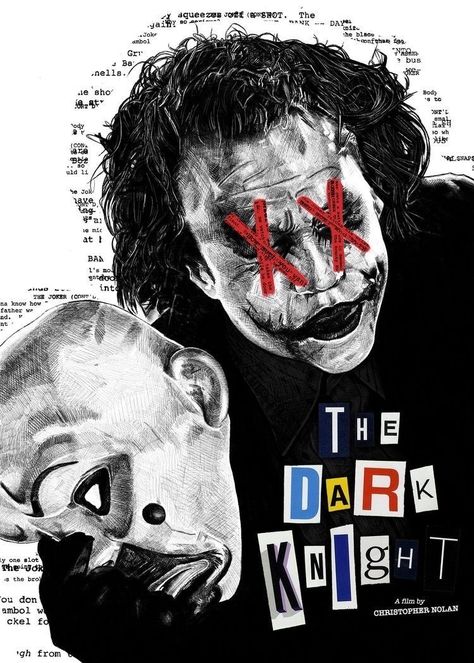 The Dark Knight Poster, Joker Dark Knight, Der Joker, Joker Heath, Joker Poster, The Dark Knight Trilogy, Arte Peculiar, Film Poster Design, Joker Art