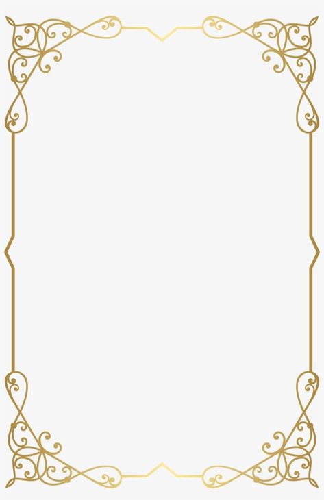 Gold Border Png, Gold Border Design, Elegant Stationery, Clip Art Frames Borders, Wedding Borders, Wedding Invitation Background, Flower Graphic Design, Frame Border Design, Page Borders Design