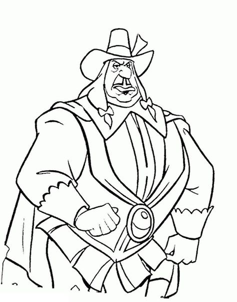 Governor Ratcliffe Disney Villain coloring page Disney Villains Coloring Pages, Villain Coloring Pages, Villains Drawing, Governor Ratcliffe, Disney Villain Party, Villains Party, Coloring Pages For Teenagers, Disney Silhouettes, Kids Movies