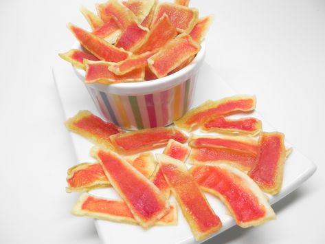 Chewy Watermelon Rind Candy Watermelon Rind Candy Recipe, Watermelon Rind Recipes, Candy Recipe, Watermelon Rind, 5 Ingredient Recipes, Chewy Candy, Watermelon Recipes, Dehydrated Food, Dehydrator Recipes