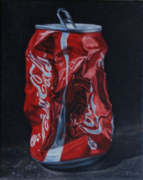 painting on drinks cans - Google Search | Projects | Pinterest ... Gcse Fragments, Janet Fish, Crushed Can, Can Painting, Coca Cola Can, Hyper Realistic Paintings, Expo 2015, Plastic Art, Artists For Kids