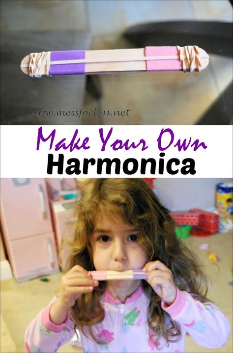 Diy Harmonica, Houses Minecraft, Homemade Instruments, Kids Homemade, Preschool Music, Music Crafts, Minecraft Furniture, Fun Music, Simple Craft