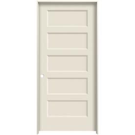 Jeld-Wen Jw 32 Mld 5-Panel Flat Rh Lowoljw226200007 Craftsman Door, Primed Doors, Prehung Interior Doors, Victorian Door, Satin Nickel Hardware, Prime Colors, Sound Control, Solid Core, Rustic Doors