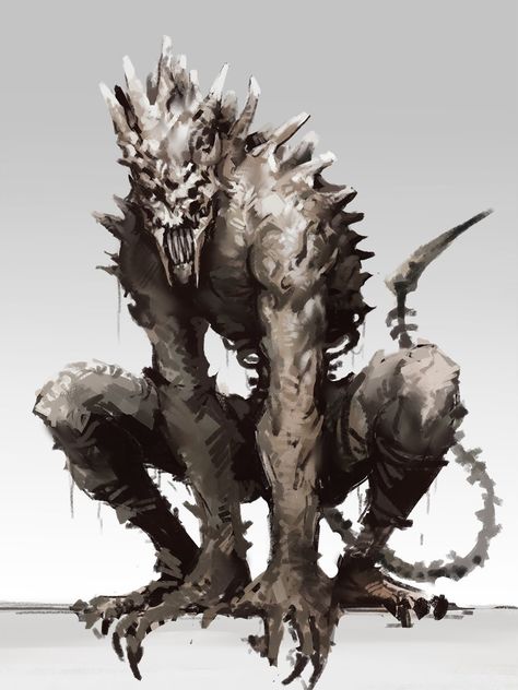 ArtStation - Bone, jang ju hyeon Bone Monster Art, Bone Creature, Bone Monster, Bone Magic, Forbidden Magic, Creepy Monster, Beast Creature, Creature Artwork, Dnd Monsters