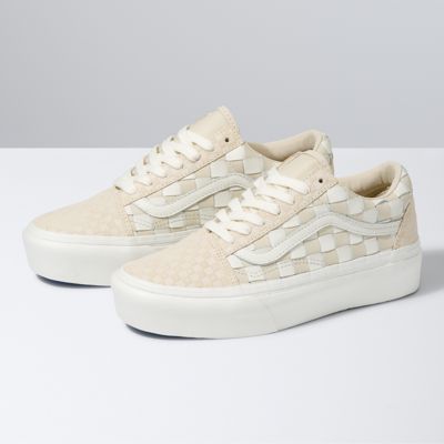 Woven Old Skool Platform | Shop At Vans Old Skool Platform Vans, Vans Platform, Checkerboard Vans, Old Skool Platform, Platform Vans, Vans Original, Vans Checkerboard, Vans Store, High Top Vans