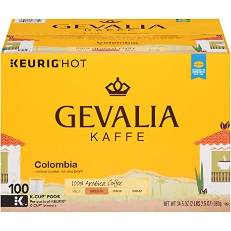 Gevalia Colombia Blend Medium Roast K-Cup Coffee Pods (100 Pods) Molde, Gevalia Coffee, Best K Cups, Swedish Traditions, Colombian Coffee, Arabica Coffee Beans, Keurig K Cup, Medium Roast Coffee, Roast Coffee