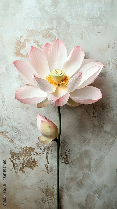 Download A Lotus Flower Blooming on Textured Background. Zen Symbolism, Tranquil Beauty, Nature's Artistry. Stock Illustration and explore similar illustrations at Adobe Stock. Nature, Lotus Flower Photography, Lotus Flower Illustration, Lotus Photography, Flower Blooming, Lotus Flower Design, Flower Illustration, Flowers Photography, Lotus Flower