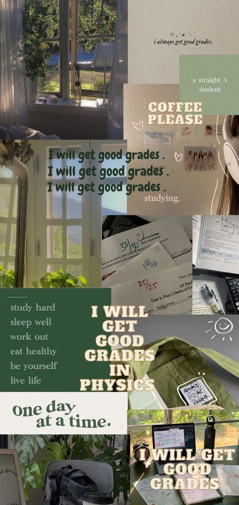 Manifesting Good grades #Manifestation #Greenaesthteicwallpaper #Sagegreen Manifesting Grades Wallpaper, Good Grades Affirmations Wallpaper, Board Exam Motivation Wallpaper, Green Study Motivation, How To Manifest Good Grades, Good Grades Aesthetic Wallpaper, Green Study Aesthetic, Good Grades Manifestation, Good Grades Vision Board