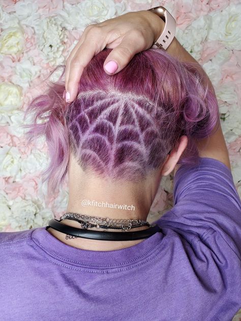 Undercut Ideas Design, Undercut Shaved Designs, Shave Designs Undercut, Colored Undercut Hair, Under Cut Design Women, Undercut Dye Designs, Hair Patterns Shaved Undercut Designs, Shaved Patterns In Hair, Cool Undercut Designs