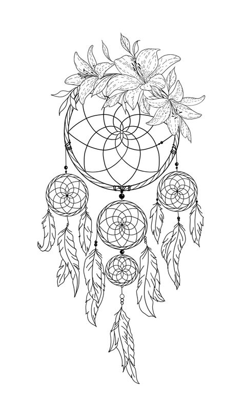 Dream Catcher Tat, Dream Catcher Sketch, Atrapasueños Tattoo, Dream Catcher Coloring Pages, Dream Catcher Drawing, Wood Burning Patterns Stencil, Printable Flower Coloring Pages, Simple Tattoos For Women, Gem Tattoo