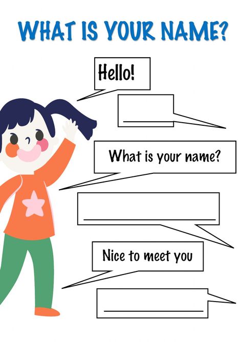 Second Grade English Activities, What Is This, What's Your Name Worksheet, English Language Learning Activities, What Your Name, Workout Names, Ingles Kids, What Is Education, Introduction Activities