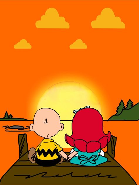 Charlie Brown And Red Haired Girl, Charly Brown, Charlie Brown Characters, Dibujos Toy Story, Good Night I Love You, Peanuts By Schulz, Disney Canvas Art, Disney Canvas, Emotional Affair