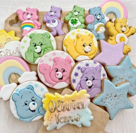 Care Bears Birthday, Care Bears Birthday Party, Gender Reveal Baby Shower Themes, Care Bear Party, Care Bear Birthday, Bear Baby Shower Theme, 1st Birthday Party Themes, First Birthday Themes, Bear Theme