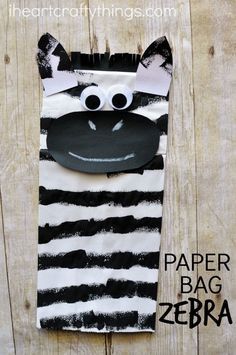 This paper bag zebra craft is great for a letter Z alphabet craft or after visiting the zoo. Using foam curlers to print the stripes onto your zebra is extra fun. Great zoo craft, animal craft and summer kids craft. Letter Z Crafts, Zebra Craft, Safari Crafts, Foam Curlers, Zoo Preschool, Jungle Crafts, Zoo Crafts, Zoo Animal Crafts, Zoo Activities