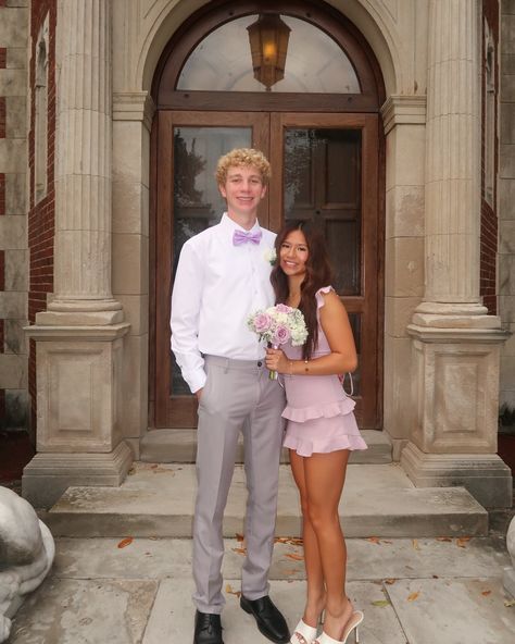 💐🪩💖🌟 Purple Hoco Couple, Hoco Date Pictures, Hoco Date, Purple Hoco Dress, Outfit Picture Ideas, Date Pictures, Purple Hoco, Dress Couple, Dress Ruffles