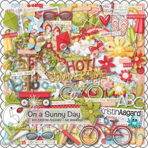 Sunny Collage Digi Scrap Freebies, Free Digital Scrapbooking Kits, Free Digital Scrapbooking, Lemonade Stand, Digi Scrap, Digital Scrapbook Paper, Digital Kit, Scrap Paper, Digital Scrapbooking Kits