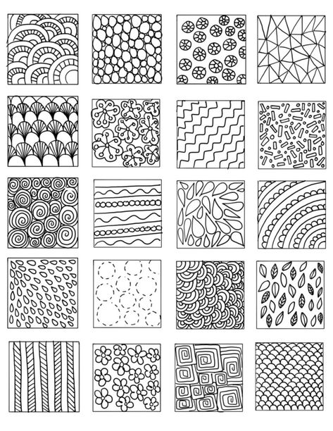 Cool Patterns To Draw Easy, Pen Drawing Pattern, Patterns For Zentangles, Easy Art Patterns, Easy Repeating Patterns To Draw, Beginner Zentangle Patterns, Cute Zentangle Patterns, Easy Drawings Patterns, Repeating Patterns Drawing