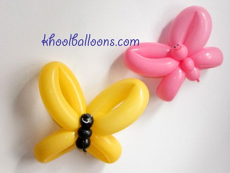 Butterfly balloon animals Easy Balloon Animals, Baloon Art, Butterfly Balloon, Animal Balloons, Twisting Balloons, How To Make Balloon, Butterfly Balloons, Balloon Modelling, Balloon Painting