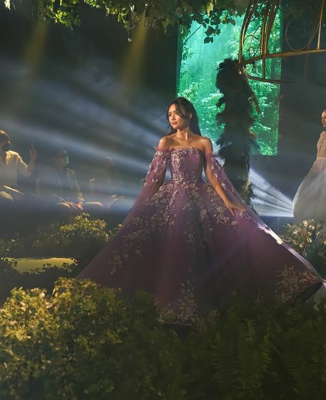 Enchanted Gown Debut, Ethereal Debut Theme Backdrop, Debut Dresses Filipino Purple, Francine Diaz Gown, Tangled Debut Theme, Purple Debut Theme, Ethereal Debut Theme, Debut Gowns Filipino, Filipino Debut Dress