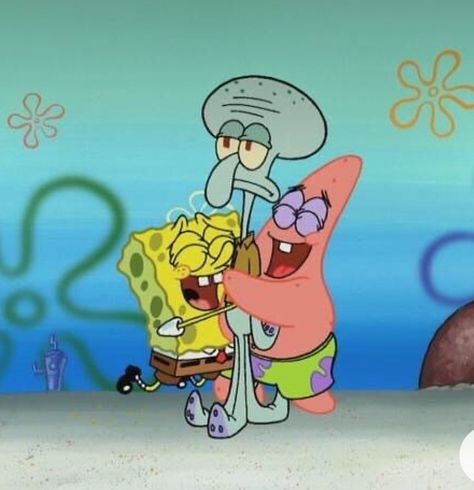 Spongebob Trio Pfp, Spongebob Trio, Trio Pictures Cartoon, Iconic Trios Cartoon, Famous Trios, Cartoon Trios, Spongebob Patrick And Squidward, Patrick And Squidward, Iconic Trios