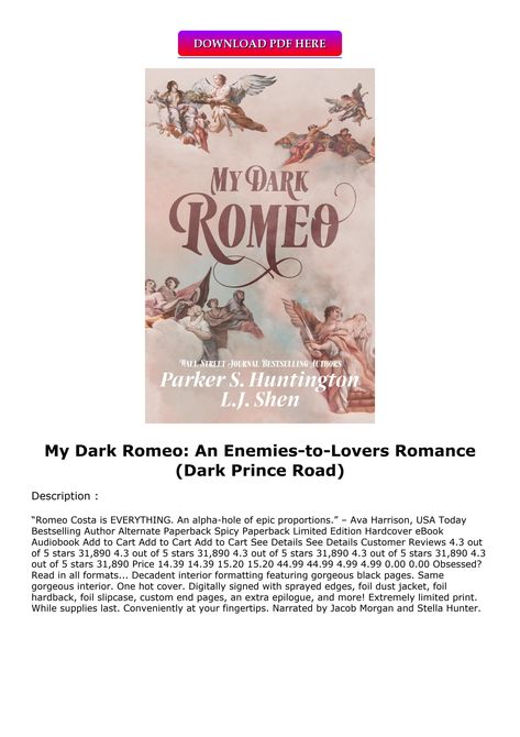 PDF Read Online My Dark Romeo: An Enemies-to-Lovers Romance (Dark Prin My Dark Romeo Book, My Dark Romeo, Read Books Online Free, Lovers Romance, Internal Communications, Quick Reads, Digital Book, Science Education, Digital Publishing