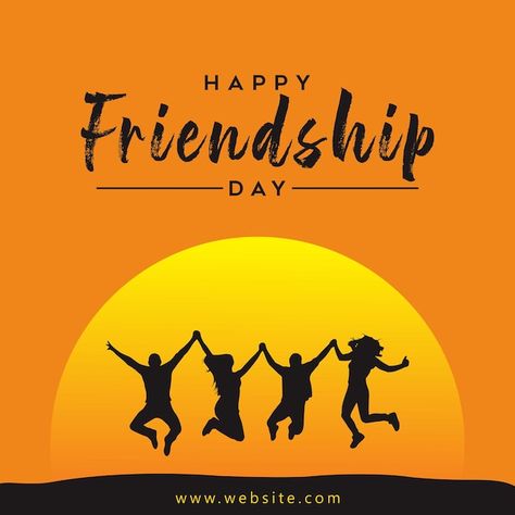 Vector happy friendship day poster desig... | Premium Vector #Freepik #vector #dance #group-dance #people-dancing #party-silhouette Friendship Day Poster Design, Friendship Day Poster, Friendship Day Images Hd, Friendship Day Wallpaper, Friendship Day Shayari, International Day Of Friendship, Friendship Day Greetings, Happy Friendship Day Images, Happy Friendship Day Quotes