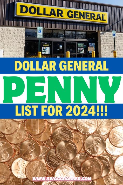 Dollar General Penny items are items that employees were supposed to pull from the shelf before they dropped to 1 penny so they are not going to help you get these. Get the list and learn how to get them! #pennylist #dollargeneral Penny Shopping At Dollar General, Penny List Dollar General, Dollar General Hacks, Dollar General Meals, Clean Pennies, Dollar General Diy, How To Clean Pennies, Dollar General Penny Items, Coupon Hacks