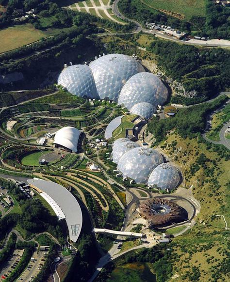 Eden Project Future City, Futuristic Architecture, The Eden Project, Eco Friendly Building, Eden Project, The Eden, Zaha Hadid Architects, Cornwall England, Geodesic Dome