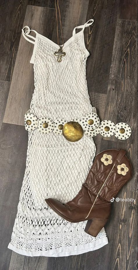 boho aesthetic, boho hippie aesthetic, coachella outfit, summer outfit, summer fashion, fashion inspo, bohemian fashion, denim skirt, statement belts, kendall jenner country outfits, cool country girl aesthetic, 2023 summer outfits, festival outfit ideas, summer outfit inspiration, cool girl outfit ideas, cowboy boots, outfit trends 90s fashion model outfits, vintage outfit, thrifted outfits, 2000s fashion, hippie fashion style, chic bohoemian style, fashion style, crochet dress Kendall Jenner Country, Ethel Cain Concert Outfit, Outfit Ideas Cowboy Boots, Acl Fits, Country Coquette, Summer Outfits Festival, Boho Hippie Aesthetic, Statement Belts, Country Music Festival Outfits