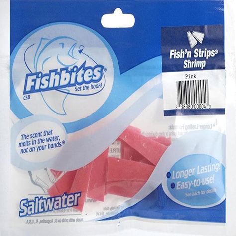 Amazon.com: Fishbites 0004 Fish'n Strips Shrimp, 15-Pack, Salmon (Pink): Sports & Outdoors Fish Bites, Crab Stuffed Shrimp, Prawn Shrimp, Diy Coupons, Shrimp Boil, Tough As Nails, Fishing Videos, Fresh Fish, The Hook