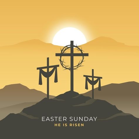 Easter Graphics Church, Sunday Illustration, Easter Poster Design, Friday Illustration, Easter Graphic Design, Easter Flyers, Sunday Pictures, Easter Poster, Easter Graphics