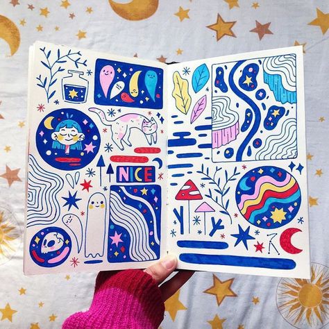 Sketchbook Spread, Posca Marker, Zine Design, Posca Art, Sketchbook Art Journal, Arte Sketchbook, Arte Inspo, Sketchbook Journaling, Sketchbook Inspiration