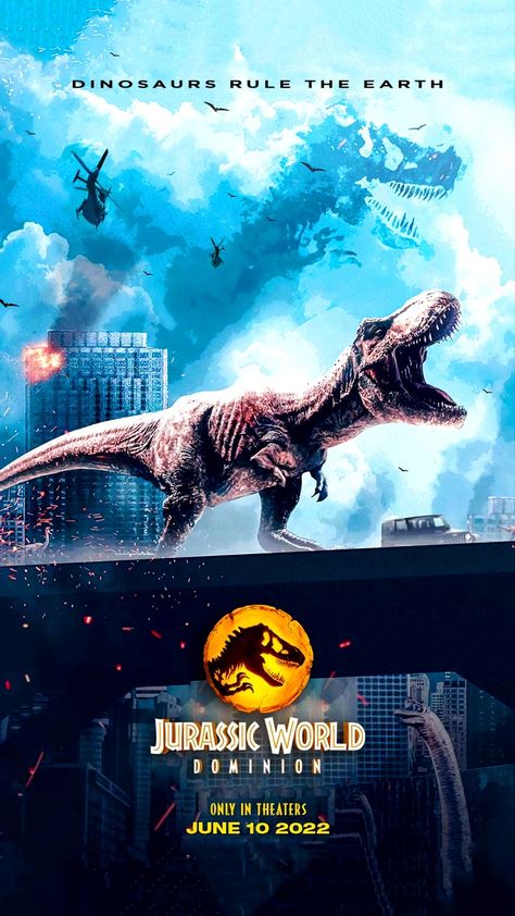 Jurrasic World Dominion, Dinosaurs Background, Jurassic World Poster, 2022 Movies, Jurassic World Wallpaper, Jurassic Movies, Blue Jurassic World, Jurassic Park Poster, Jurassic World Movie