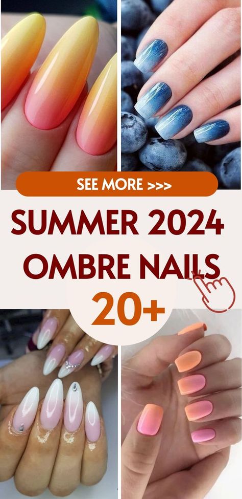 Get ready to stay stylish in Summer 2024 with our chic Ombre Nails! Let our expert team craft stunning gradient manicures blending vibrant summer shades seamlessly. From sunset oranges to ocean blues, these nails exude modern elegance. Whether you opt for a subtle look or prefer bold contrasts, our Ombre Nails will elevate your summer style effortlessly. Embrace the beauty of this trend and let your nails shine with the colors of the season. Gradient Ombre Nails, Turquoise Ombre Nails Teal, Hombre Nail Designs, Ombre Nail Designs 2024, Two Tone Nail Designs, Ombre Nail Ideas, Ambre Nails, Summer Tones, Blue Ombre Nails