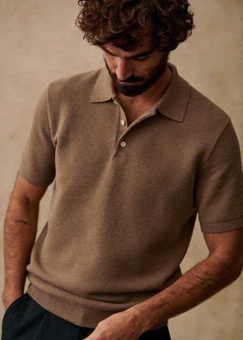 Sawyer Polo - Mottled Beige - Cotton - Sézane