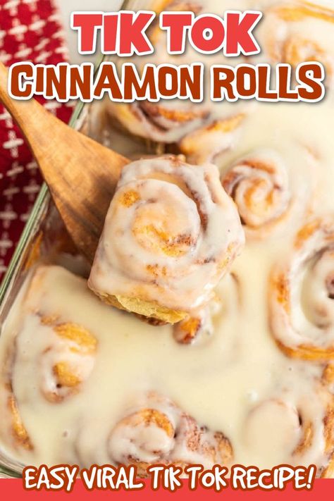 Fluffy Cinnamon Buns, Tik Tok Cinnamon Rolls, Store Bought Cinnamon Rolls, Tiktok Cinnamon Rolls, Pillsbury Cinnamon Roll Recipes, Cinnabon Copycat, Rhodes Rolls Recipes, Best Homemade Cinnamon Rolls, Pilsbury Recipes