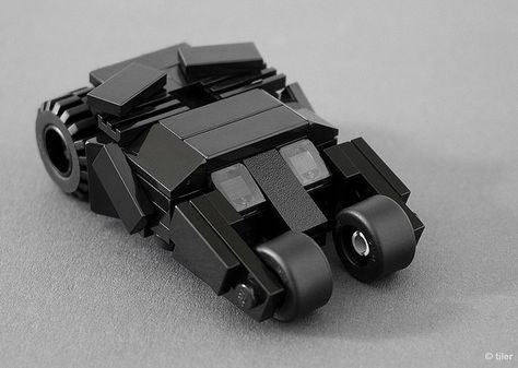 Mini Lego Batman Vehicles. By tiler. Lego Tumbler, Batman Ideas, Lego Batmobile, Lego Microscale, Instructions Lego, Lego Knights, Lego Sculptures, Construction Lego, Micro Lego