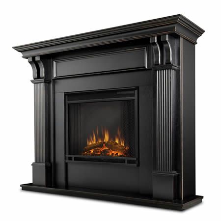 Ashley Black Wash Electric Fireplace Gel Fireplace, Black Electric Fireplace, Indoor Electric Fireplace, Wooden Mantel, Black Fireplace, Real Flame, Faux Fireplace, Diy Fireplace, Indoor Fireplace