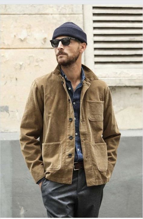 Men’s French Style, Creative Mens Fashion, Corduroy Outfits, Corduroy Fashion, Tailored Suit, Outfits For Men, Men's Outfits, Dapper Style, Workwear Jacket