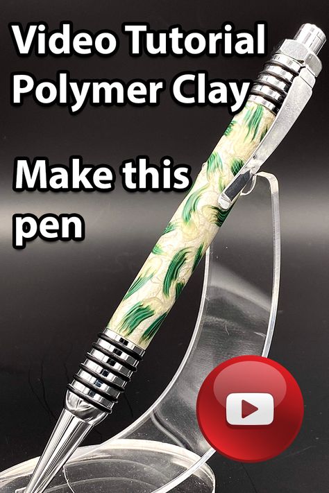 Polymer Clay Pens Tutorial, Polymer Clay Projects Diy, Polymer Clay Pens, Clay Pen, Clay Videos, Polymer Clay Cane, Polymer Clay Tutorial, Polymer Clay Projects, Clay Tutorials