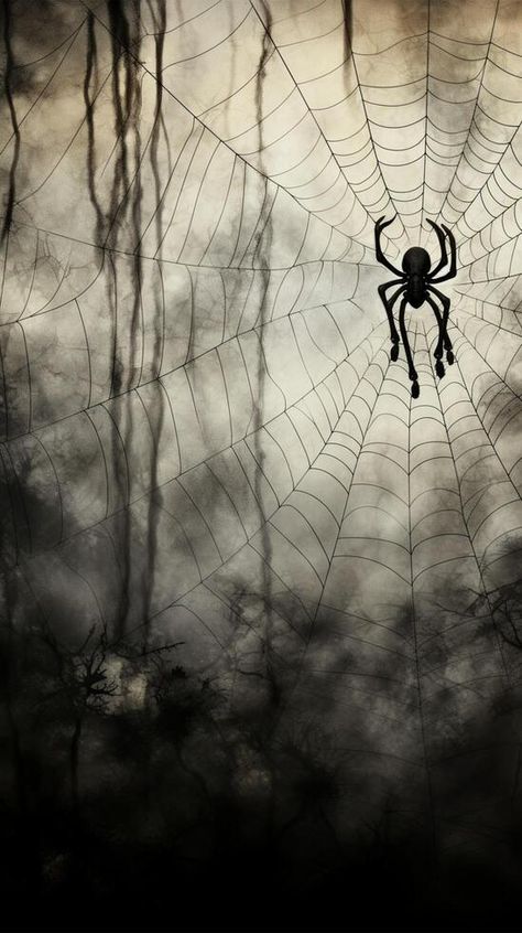 AI generated Spooky elegance Grunge spider web on foggy background for Halloween Vertical Mobile Wallpaper Jumping Spider Wallpaper, Spider Web Wallpaper, Spider Aesthetic, Foggy Background, Pin Wall, Spider Wall, Spiders Scary, Creepy Spider, Spooky Spiders