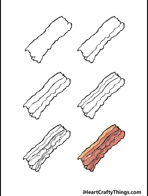 Bacon Drawing Easy, Bacon Drawing, Easy To Draw, Drawing Easy, Easy Drawings, To Draw, Bacon, Drawings, Quick Saves