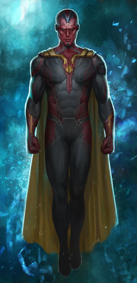 Vision by JujuFei.deviantart.com on @DeviantArt Vision Marvel, Marvel Vision, Marvel Comics Art, Marvel Fan, Comic Book Characters, Superhero Comic, Hawkeye, Marvel Dc Comics, Comic Heroes