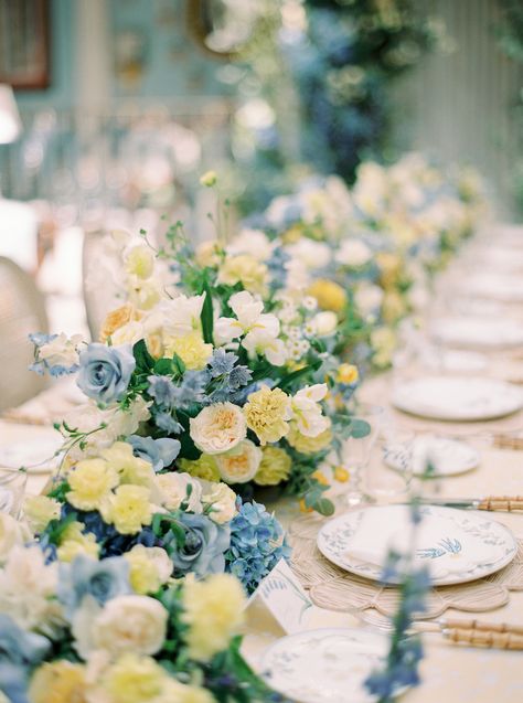 A return to Nature, Shot at The Lanesborough - Love My Dress® UK Wedding Blog & Wedding Directory Italy Moodboard, Pale Yellow Weddings, Rooftop Ideas, Blue Yellow Weddings, Yellow Wedding Decorations, Baby Blue Weddings, Orchid House, Return To Nature, Yellow Wedding Theme