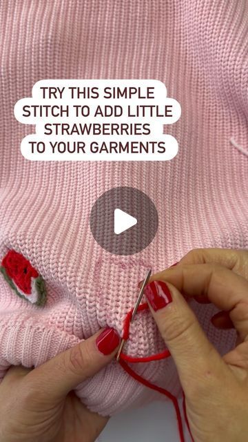 Hand embroided personalised sweaters - Pixie&Me on Instagram: "Save this video and give it a go!  Comment LINK and I will send you the link to our current offer - x1 FREE embroidery kit with every plain sweater purchased.   What’s in the free kits?   X1 Fabric Marker X1 Needle 10 metres of yarn!  Drawstring bag to store your stuff  Renee’s Tips and Tricks  Design guidance  Tutorials to teach the stitching   Not forgetting your chunky plain cotton sweater!!   Grab this incredible deal now before we sell out!!   Renee 🌸🤗🌸 #embroidery #handstitching #learntlstitch #stitchadaisy" Chunky Embroidery Stitches, Embroidery On Wool Sweater, Sweater Embroidery Diy, Yarn Embroidery On Sweater, Embroidery With Yarn, Sweater Embroidery Ideas, Hand Embroidery Sweater, Plain Sweater, Bulky Sweaters