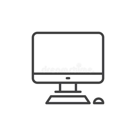 Computer Screen Drawing, Computer Icon Design, Pixel Logo, Computer Logo, Pictogram Design, Computer Vector, Sign System, Desktop Icons, Silhouette Drawing