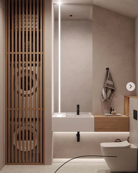 Laundry Bathroom Combo, Japandi Bathroom Design, Japandi Bathroom, Modern Laundry, Bathroom Upgrade, Laundry Design, Laundry Room Bathroom, Modern Laundry Rooms, Japandi Interior